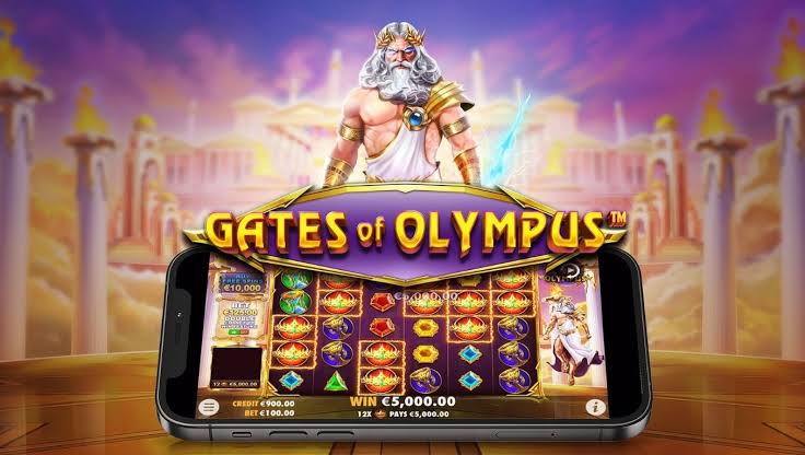 Ekran wygranej w Gates of Olympus slot – stos kul mnożnikowych od 10× do 500×